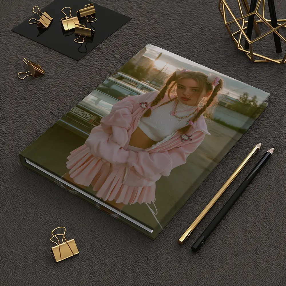 Pink Outfit Girl Urban Street Sunset – Notebooks