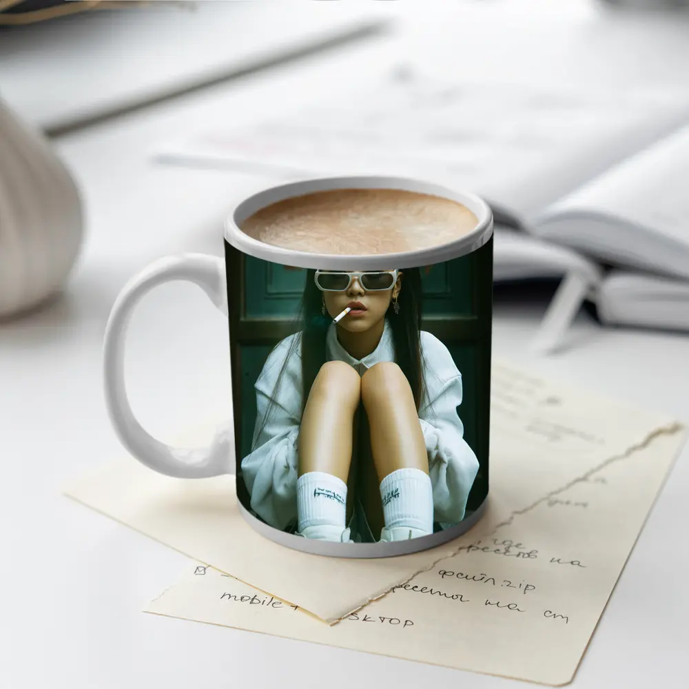 Young Asian Girl Street Style Urban Portrait – Mugs