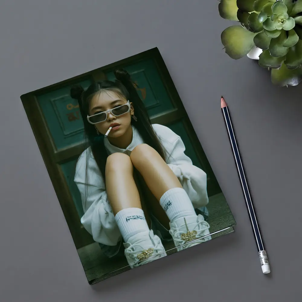 Young Asian Girl Street Style Urban Portrait – Notebooks
