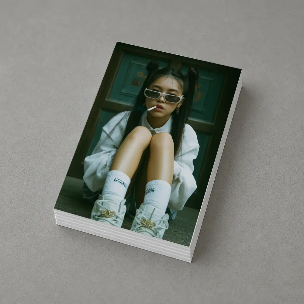 Young Asian Girl Street Style Urban Portrait – Postcards