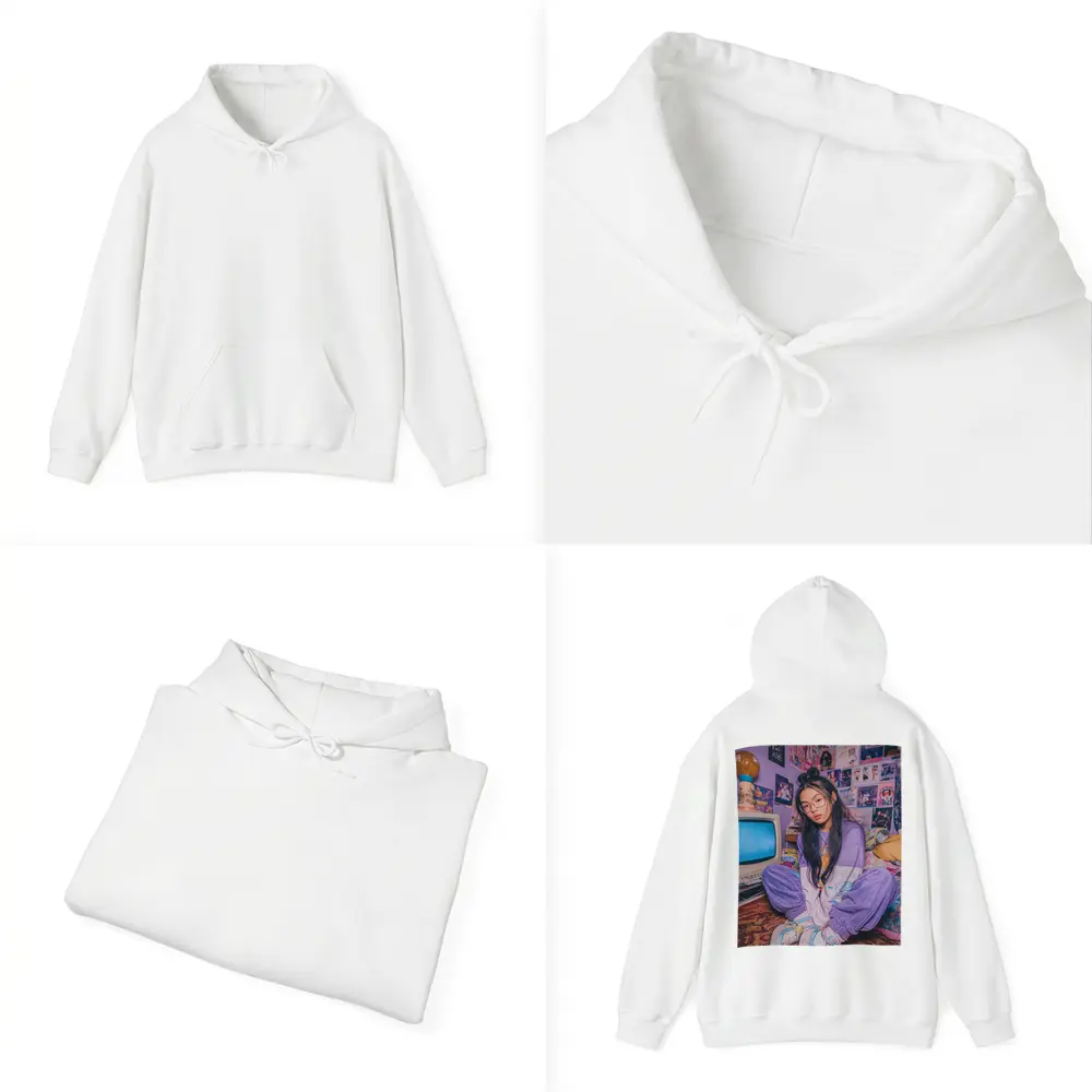 Y2K Aesthetic Girl Retro Bedroom Purple – Hoodies