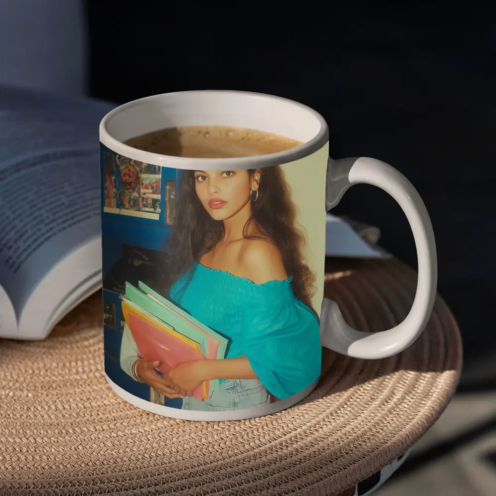 Retro Eighties Girl School Hallway Pepsi – Mugs