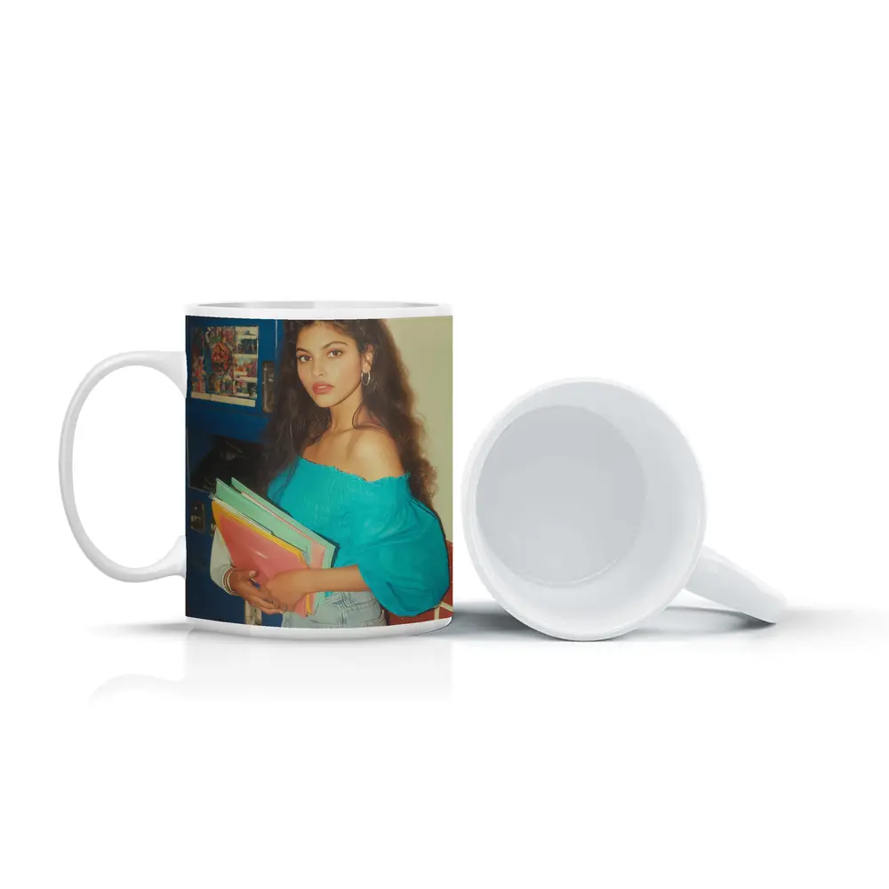 Retro Eighties Girl School Hallway Pepsi – Mugs