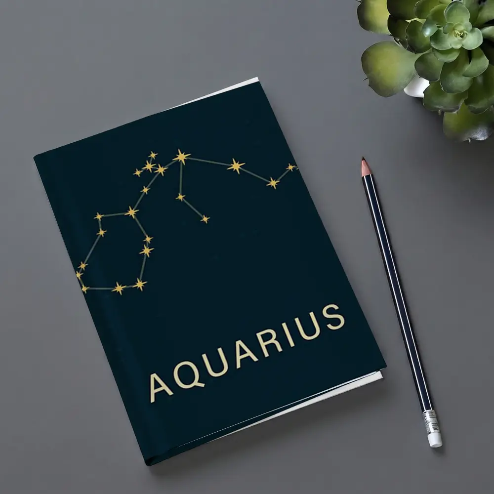 Aquarius Constellation Gold Stars Dark Blue – Notebooks