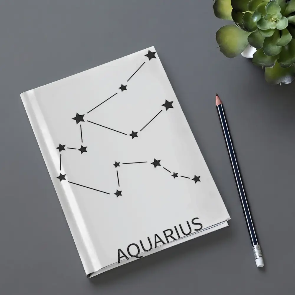 Aquarius Constellation Star Map White Background – Notebooks