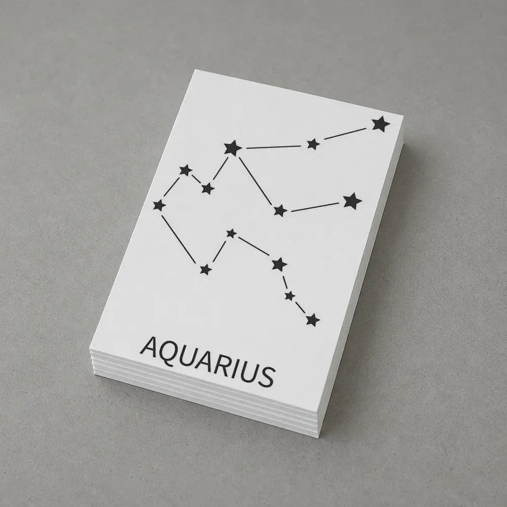 Aquarius Constellation Star Map White Background – Postcards