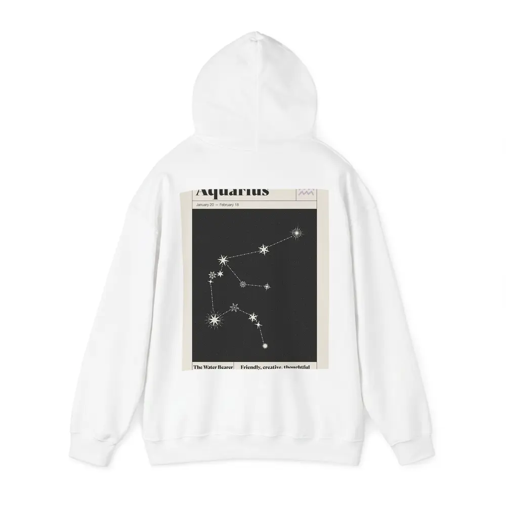 Aquarius Constellation Stars Dark Night Sky – Hoodies