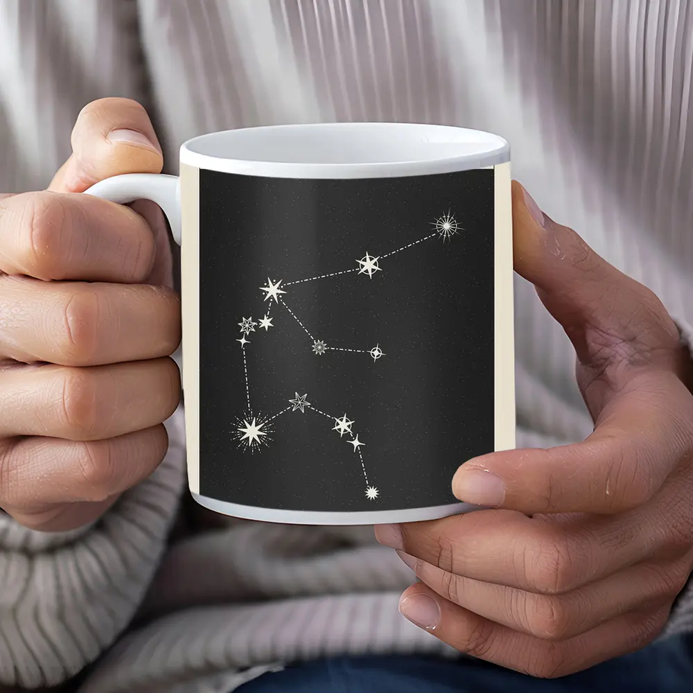 Aquarius Constellation Stars Dark Night Sky – Mugs