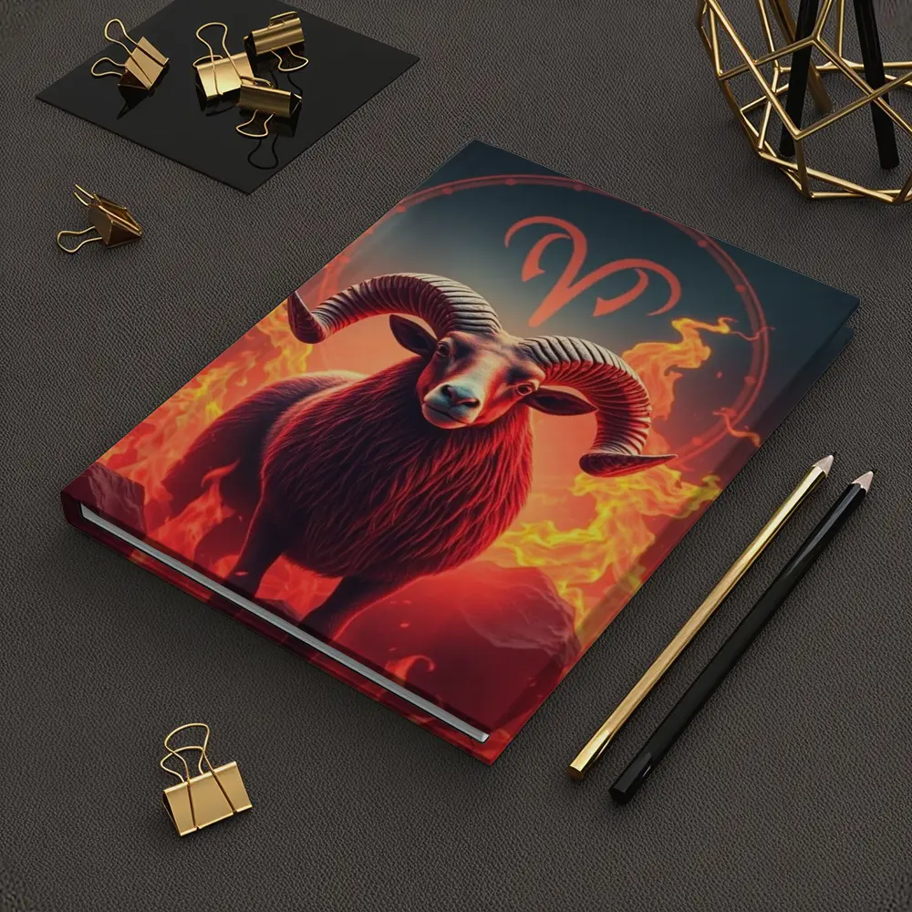 Aries Ram Fire Zodiac Sign Art – Notebooks