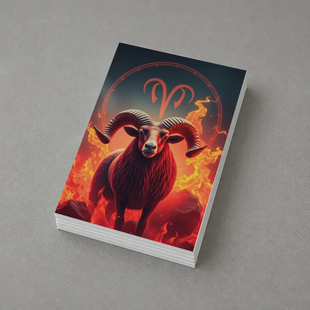 Aries Ram Fire Zodiac Sign Art – Postcards