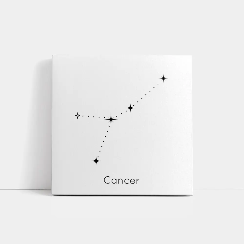 Cancer Constellation Stars Minimal Black White – Wall Art