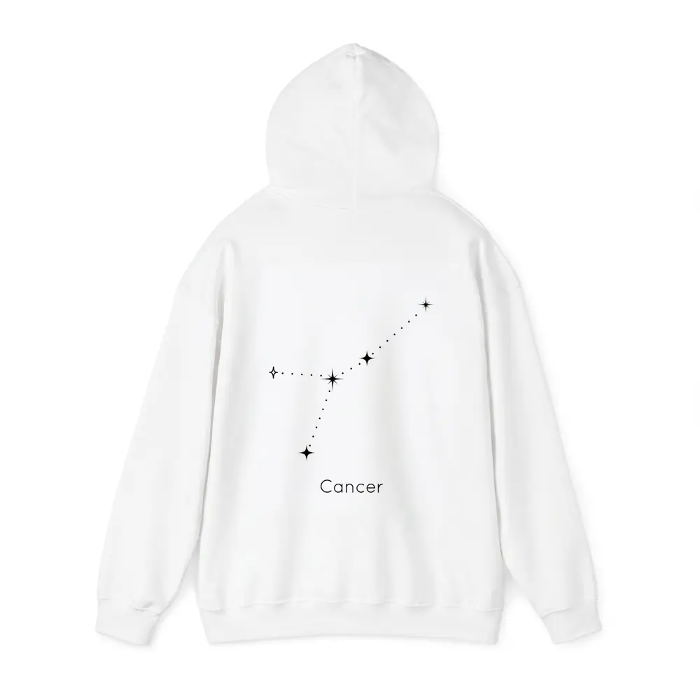 Cancer Constellation Stars Minimal Black White – Hoodies