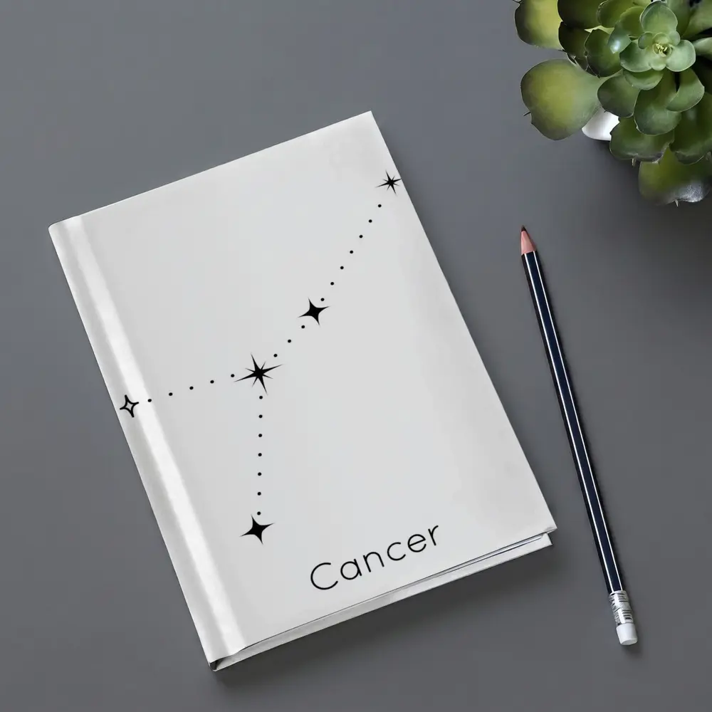Cancer Constellation Stars Minimal Black White – Notebooks