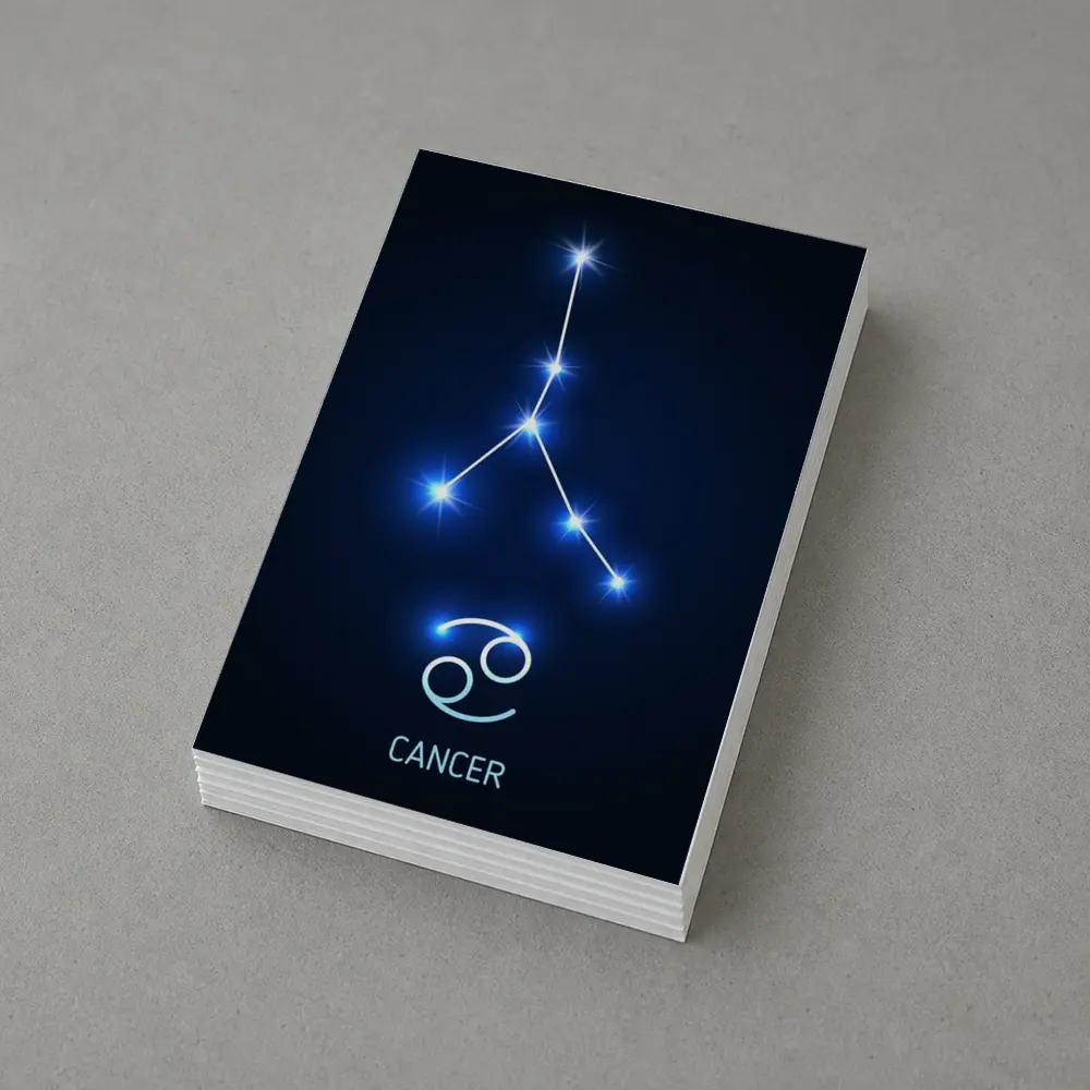 Cancer Zodiac Constellation Glowing Blue Stars – Postcards