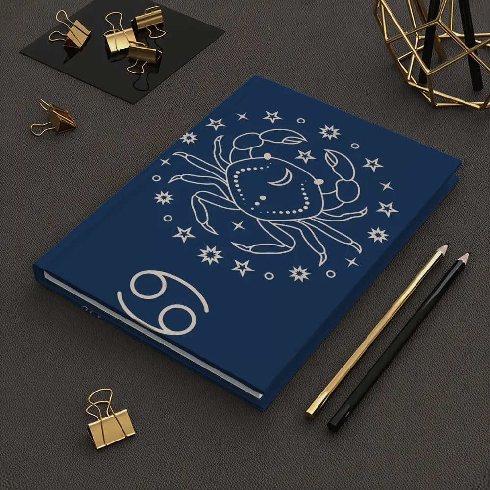 Cancer Zodiac Crab Celestial Dark Blue – Notebooks