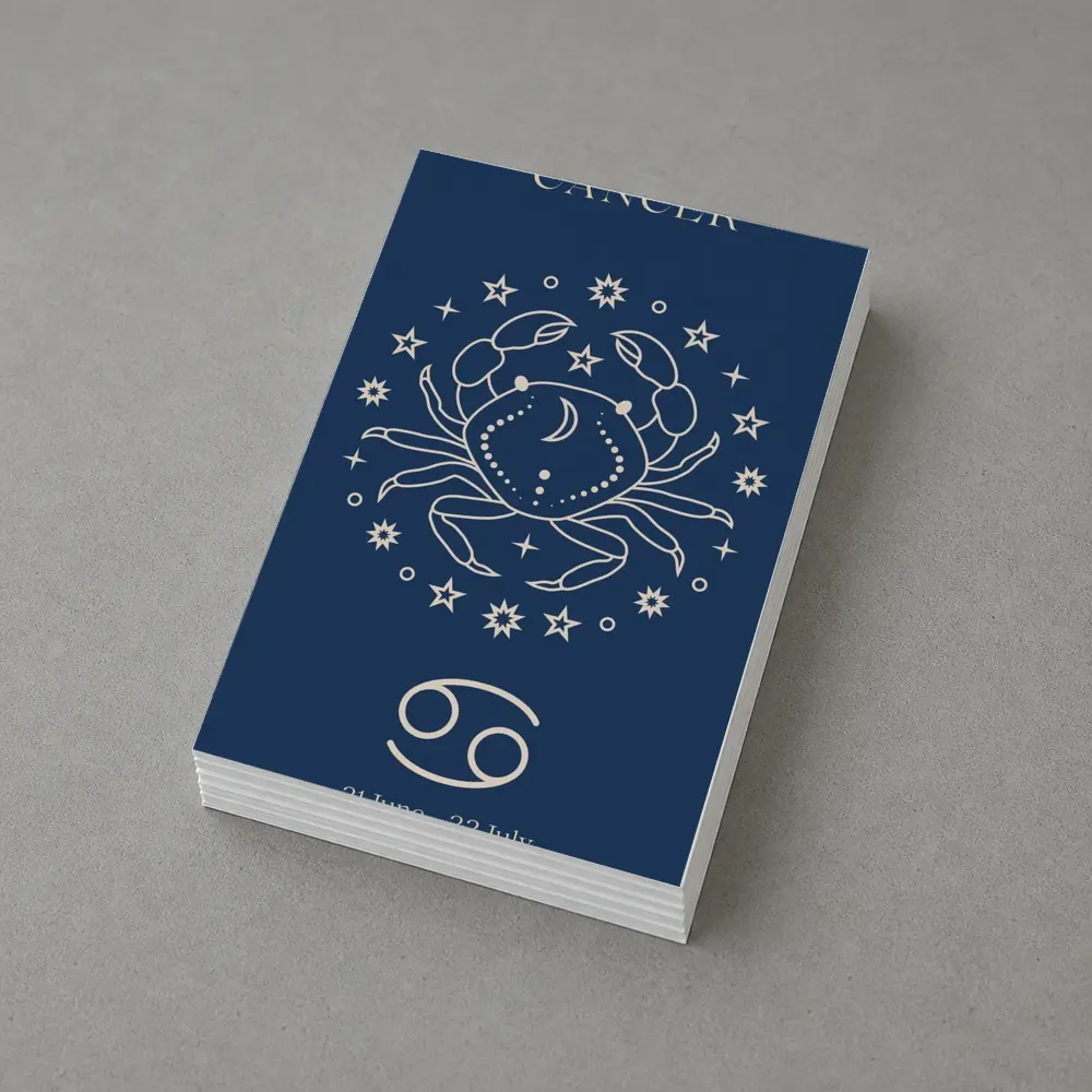 Cancer Zodiac Crab Celestial Dark Blue – Postcards