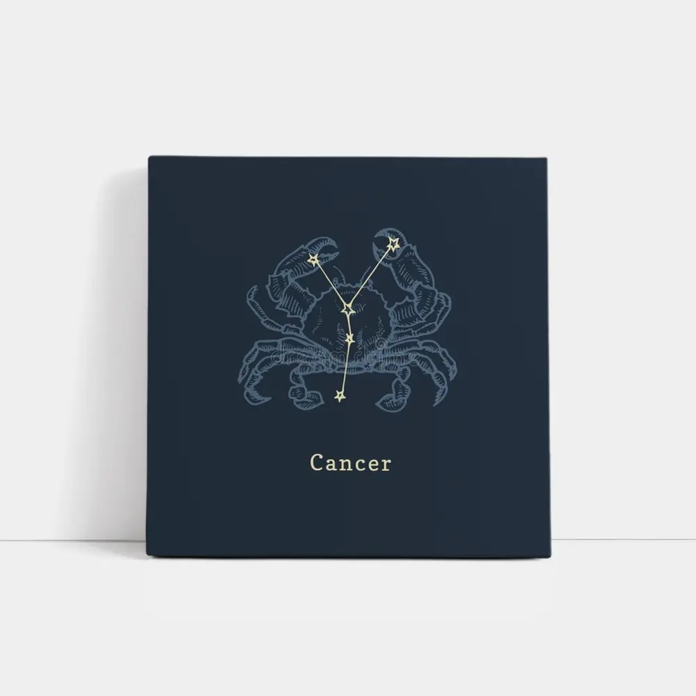 Cancer Zodiac Crab Constellation Dark Blue – Wall Art