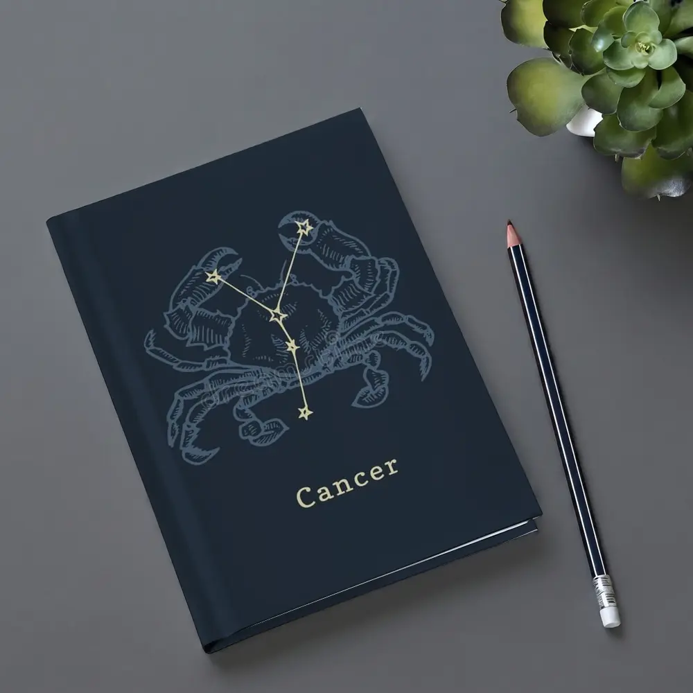 Cancer Zodiac Crab Constellation Dark Blue – Notebooks