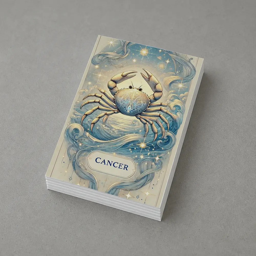 Cancer Zodiac Crab Celestial Blue Illustration – Postcards