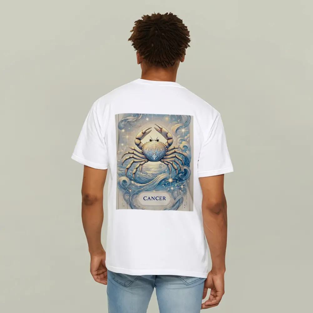 Cancer Zodiac Crab Celestial Blue Illustration – T-Shirts