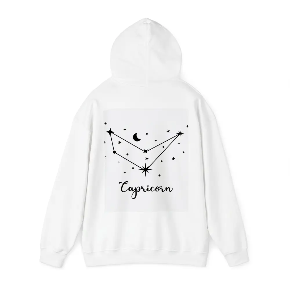 Capricorn Constellation Stars Moon Black White – Hoodies