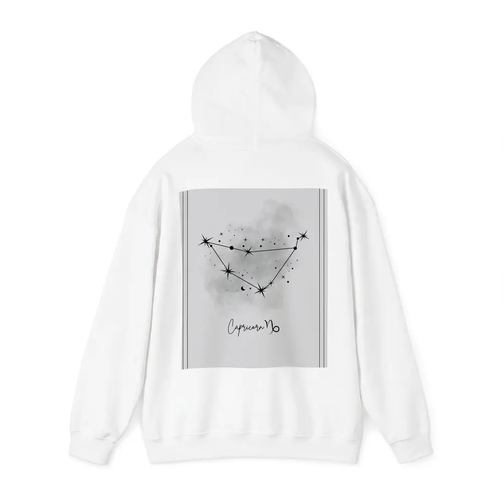 Capricorn Constellation Star Map Gray Art – Hoodies