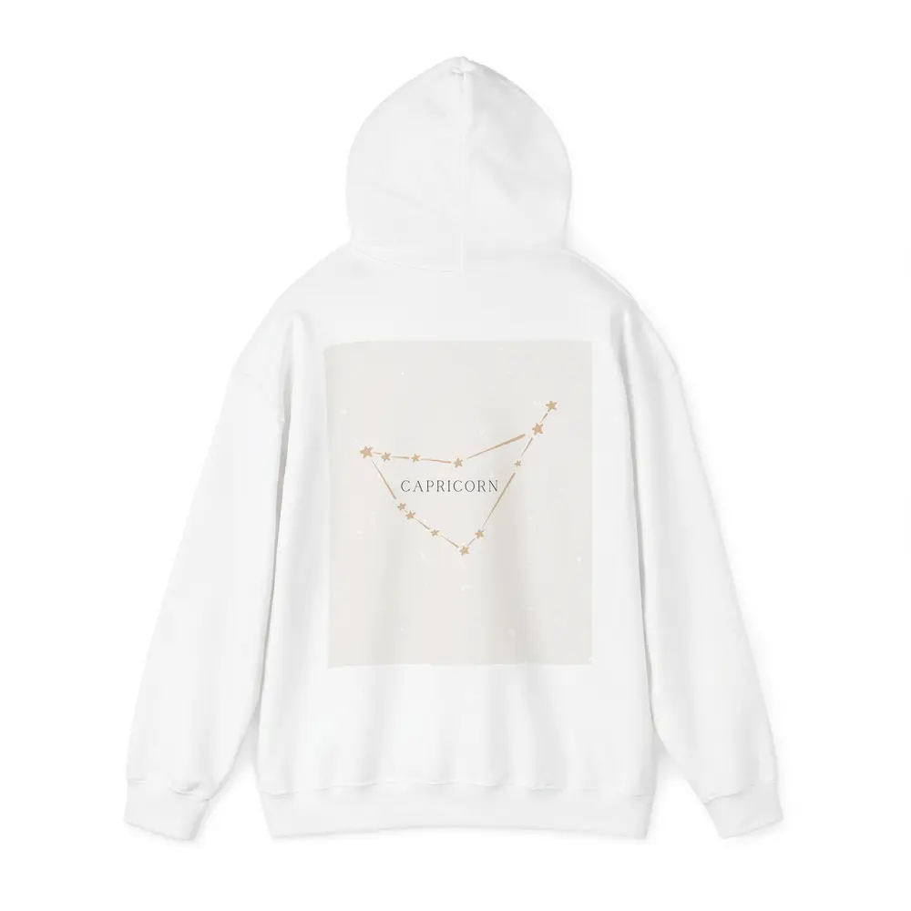 Capricorn Constellation Stars Beige Minimal Art – Hoodies
