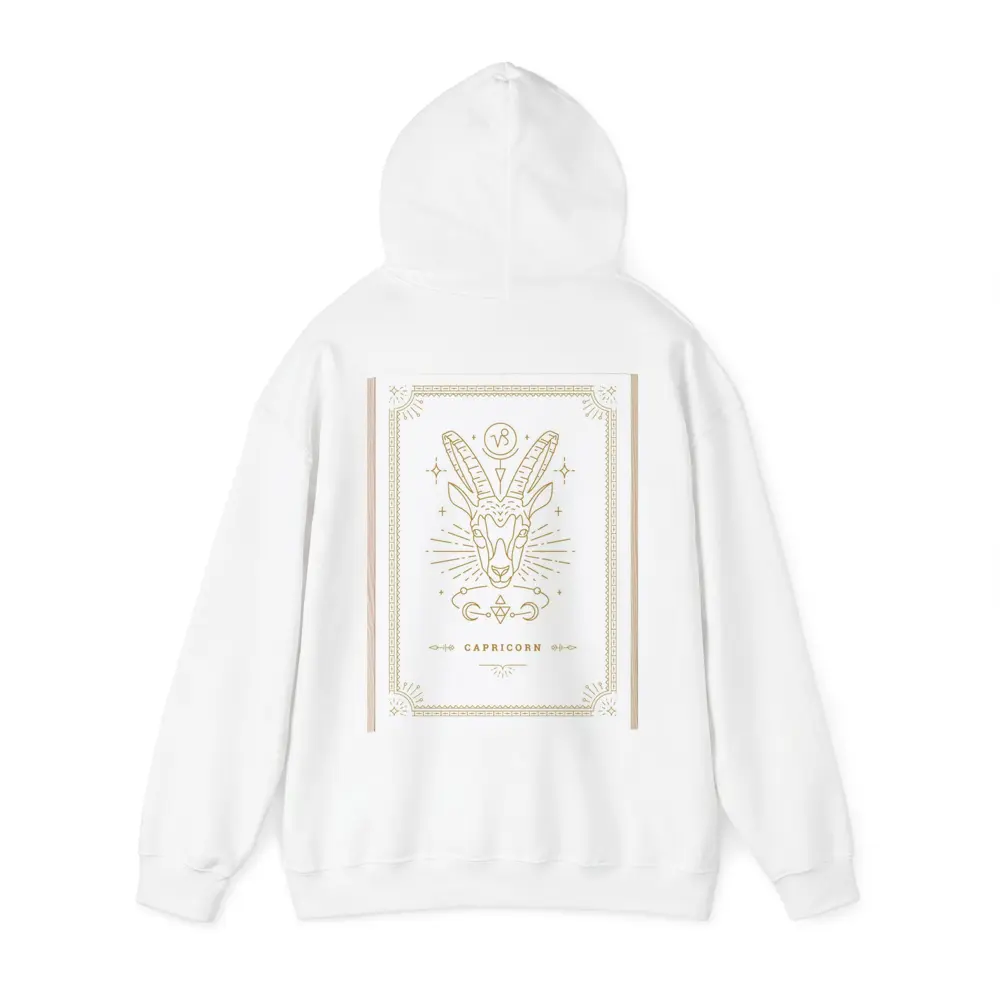 Capricorn Zodiac Sign Gold Line Art – Hoodies