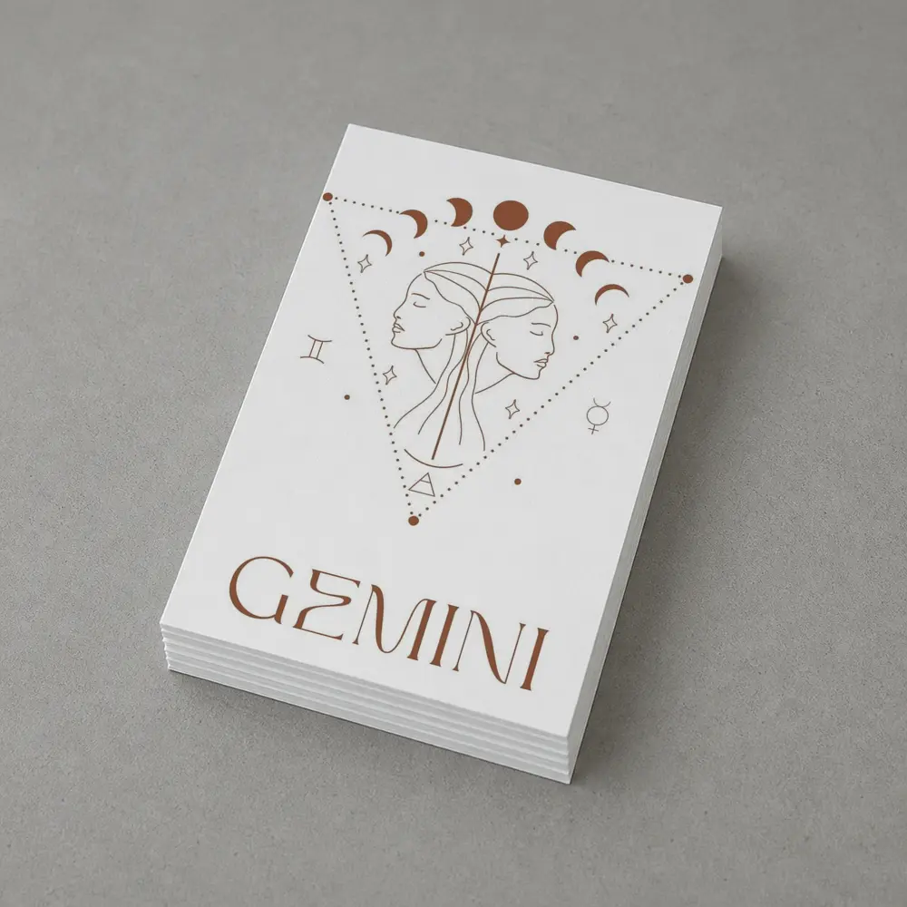 Gemini Zodiac Sign Celestial Line Art – Postcards