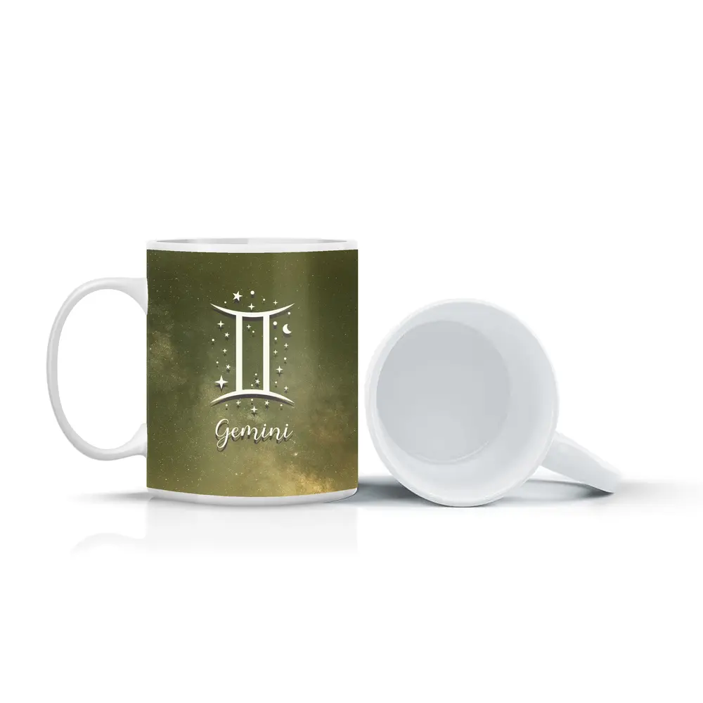 Gemini Zodiac Symbol Starry Night Sky – Mugs