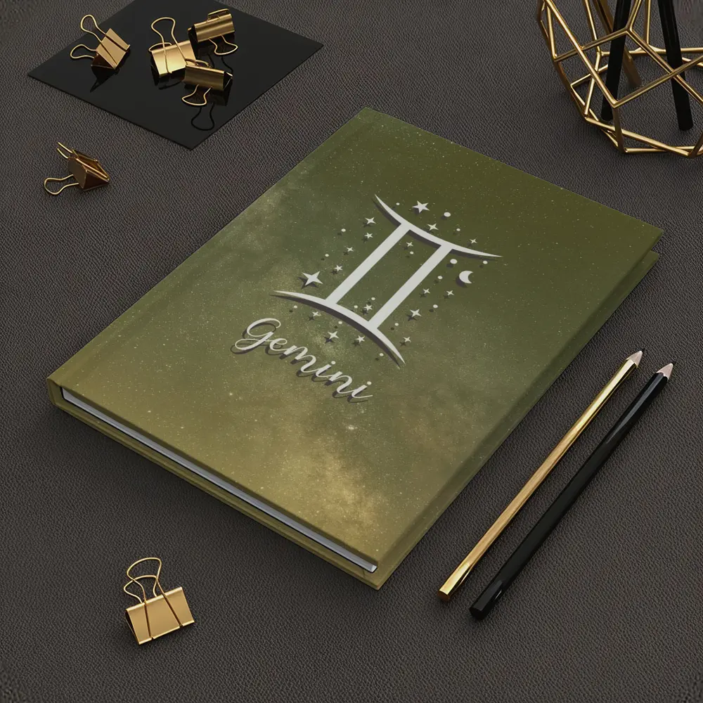 Gemini Zodiac Symbol Starry Night Sky – Notebooks