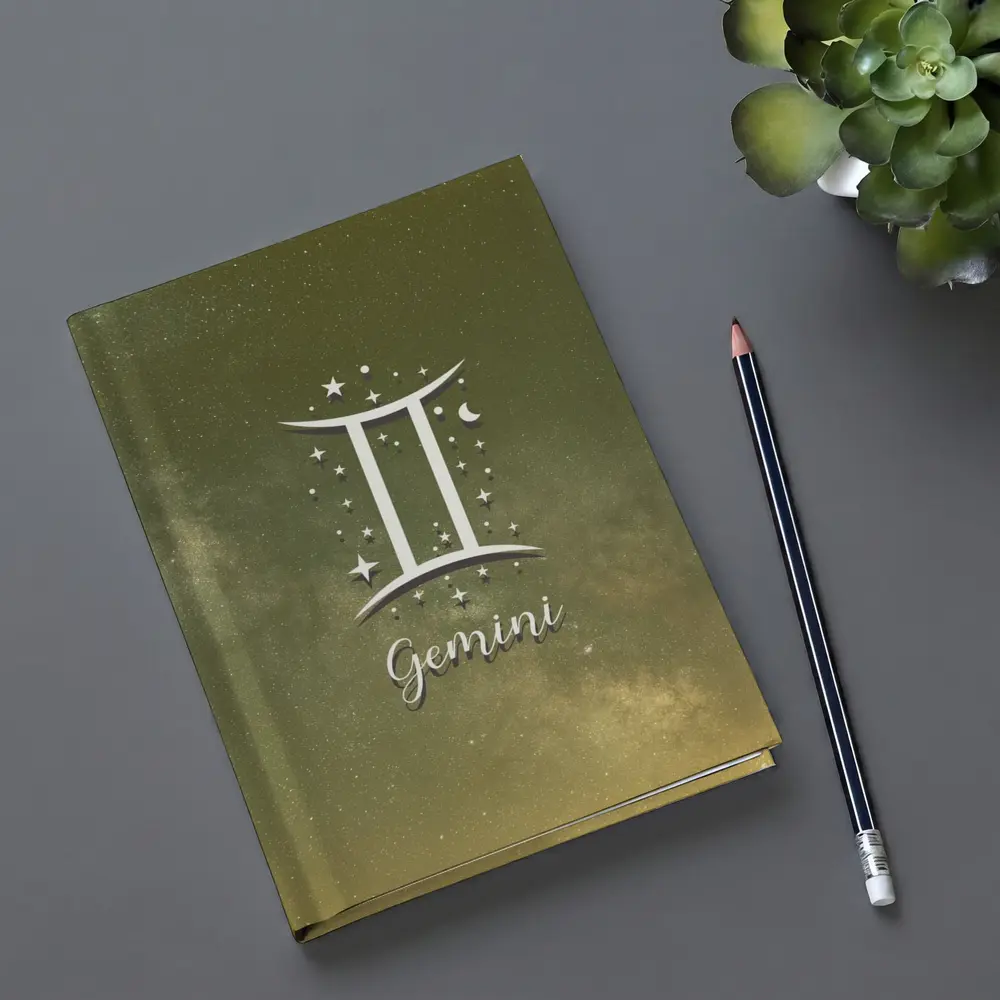 Gemini Zodiac Symbol Starry Night Sky – Notebooks