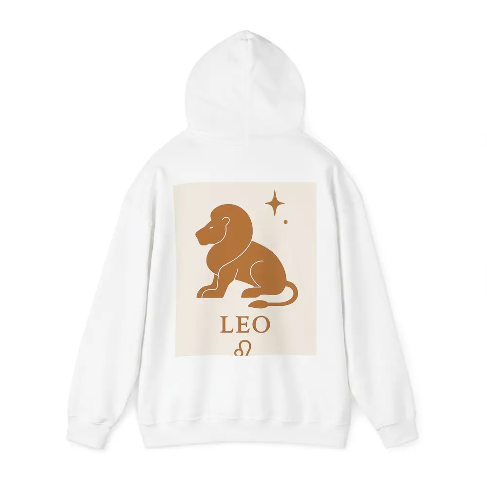 Leo Zodiac Sign Lion Celestial Beige Art – Hoodies