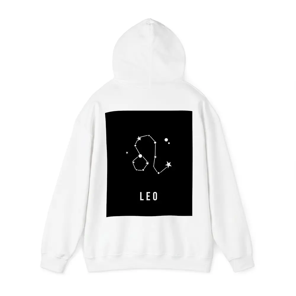 Leo Constellation Star Map Black Background – Hoodies