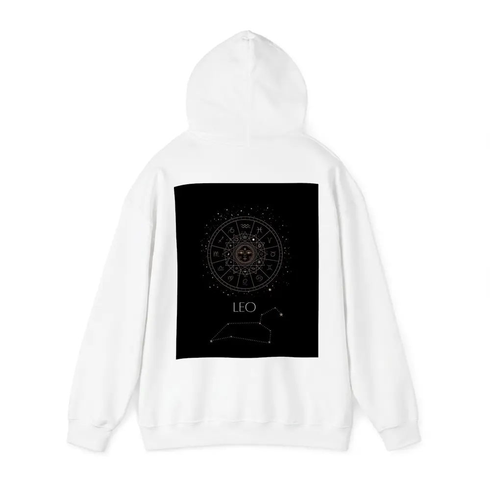 Leo Zodiac Wheel Constellation Black Background – Hoodies