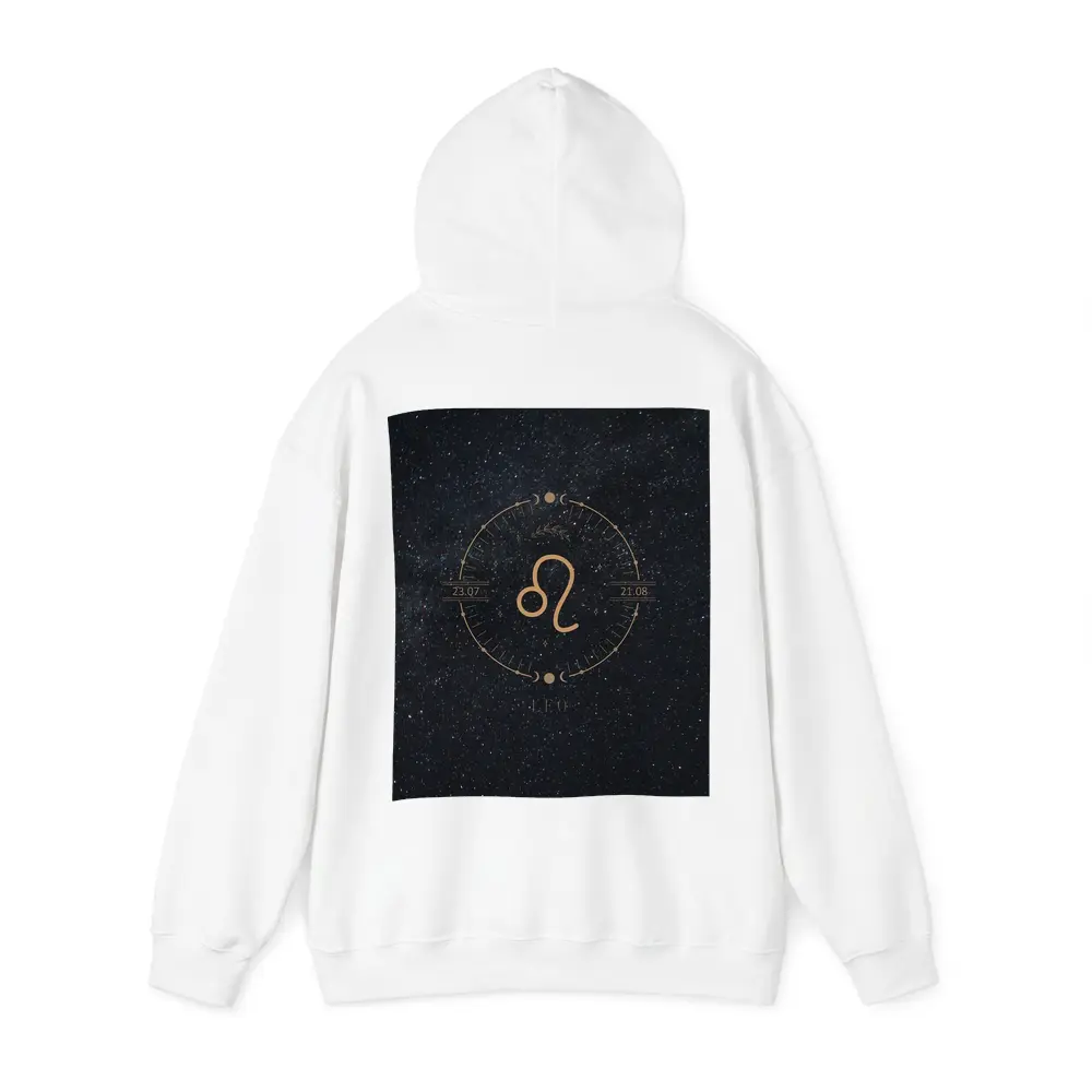 Leo Zodiac Sign Gold Dark Starry Background – Hoodies