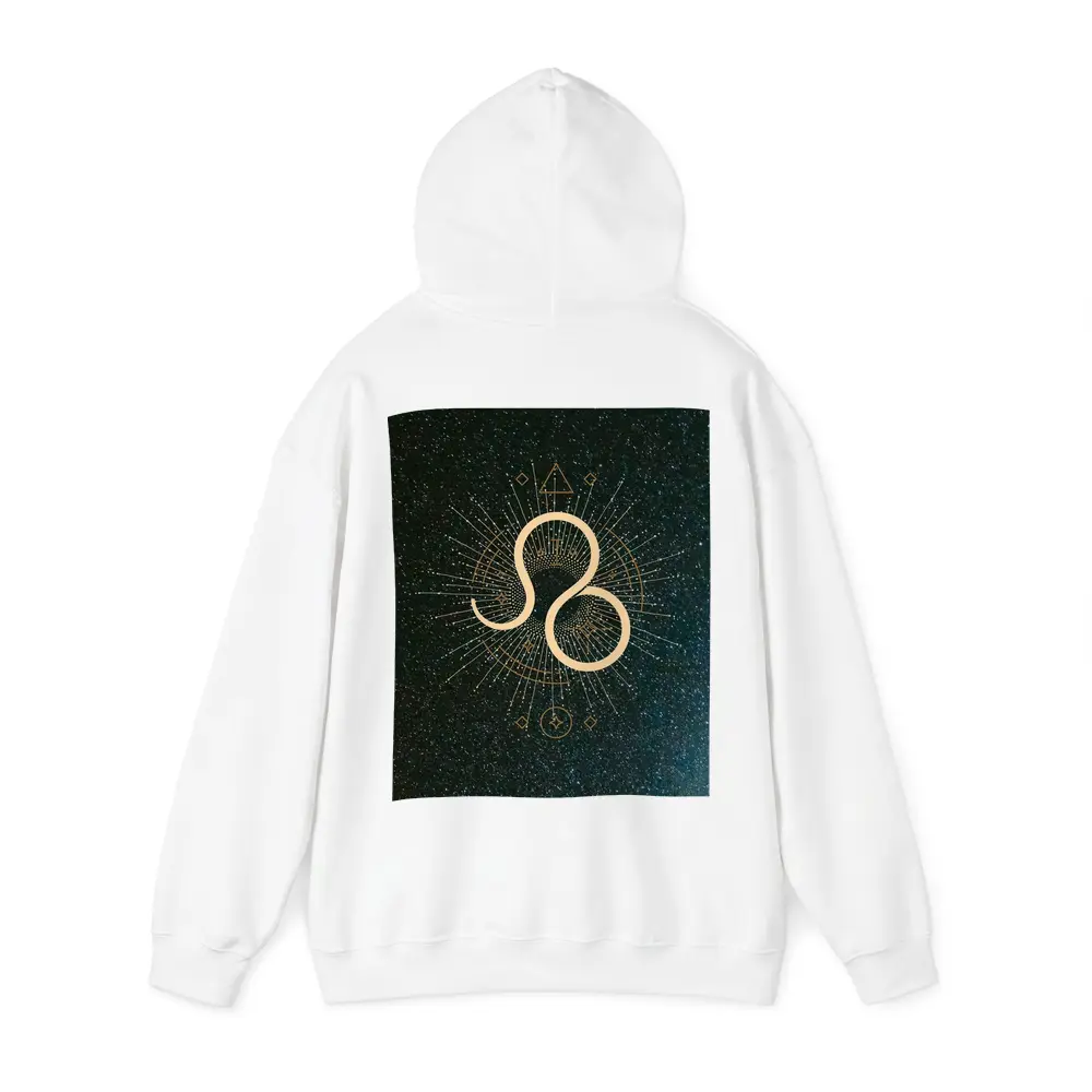 Leo Zodiac Sign Gold Geometric Star Art – Hoodies
