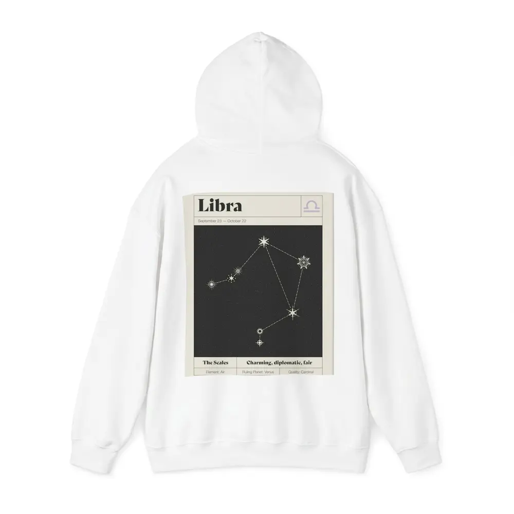 Libra Constellation Star Map Dark Sky – Hoodies