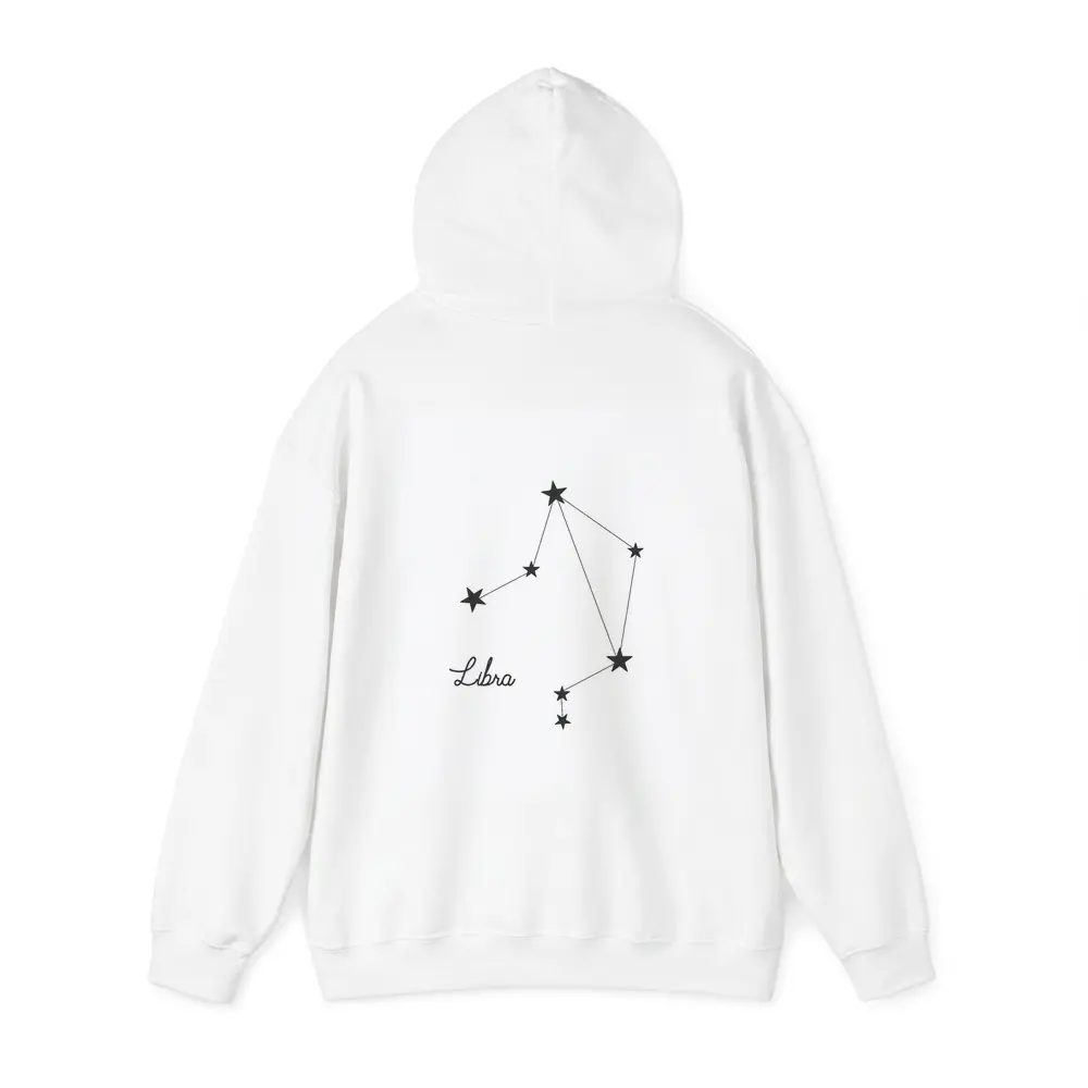 Libra Constellation Stars Minimalist White Art – Hoodies