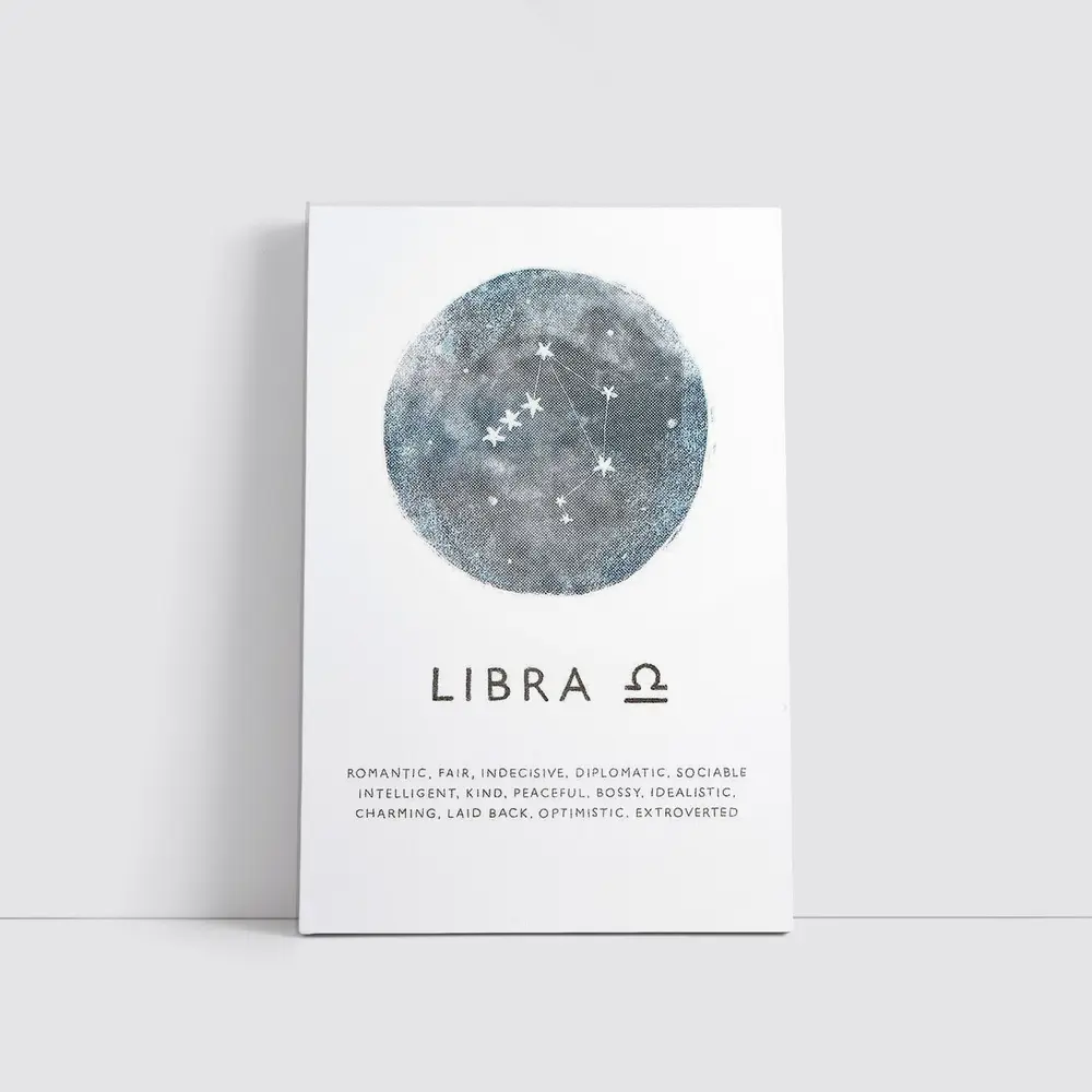 Libra Constellation Moon Zodiac Sign Art – Wall Art