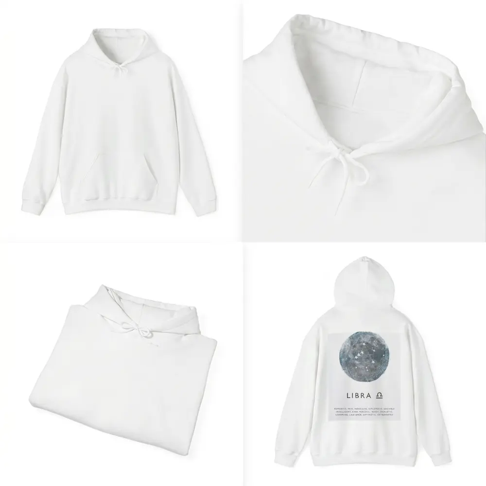 Libra Constellation Moon Zodiac Sign Art – Hoodies