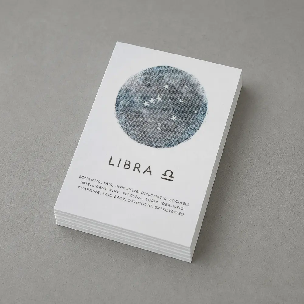 Libra Constellation Moon Zodiac Sign Art – Postcards