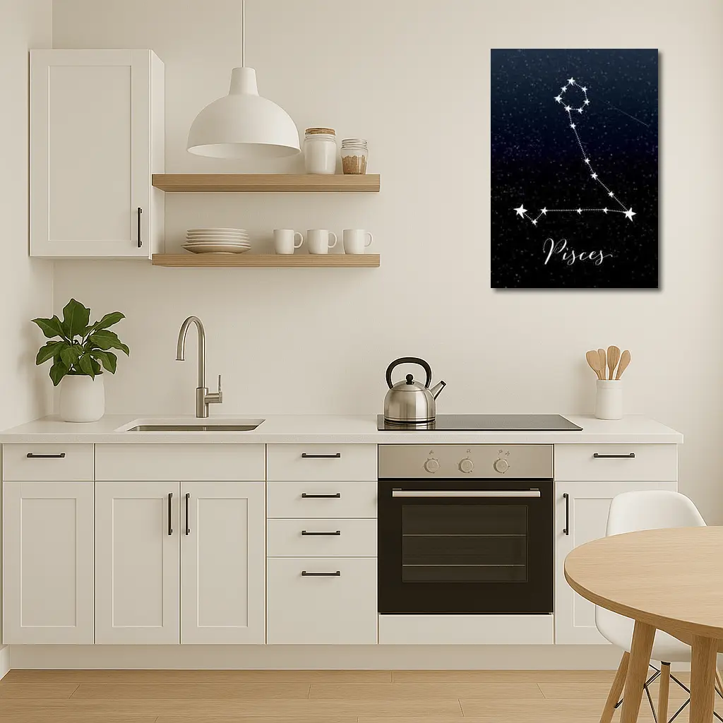 Pisces Constellation Stars Dark Night Sky – Wall Art