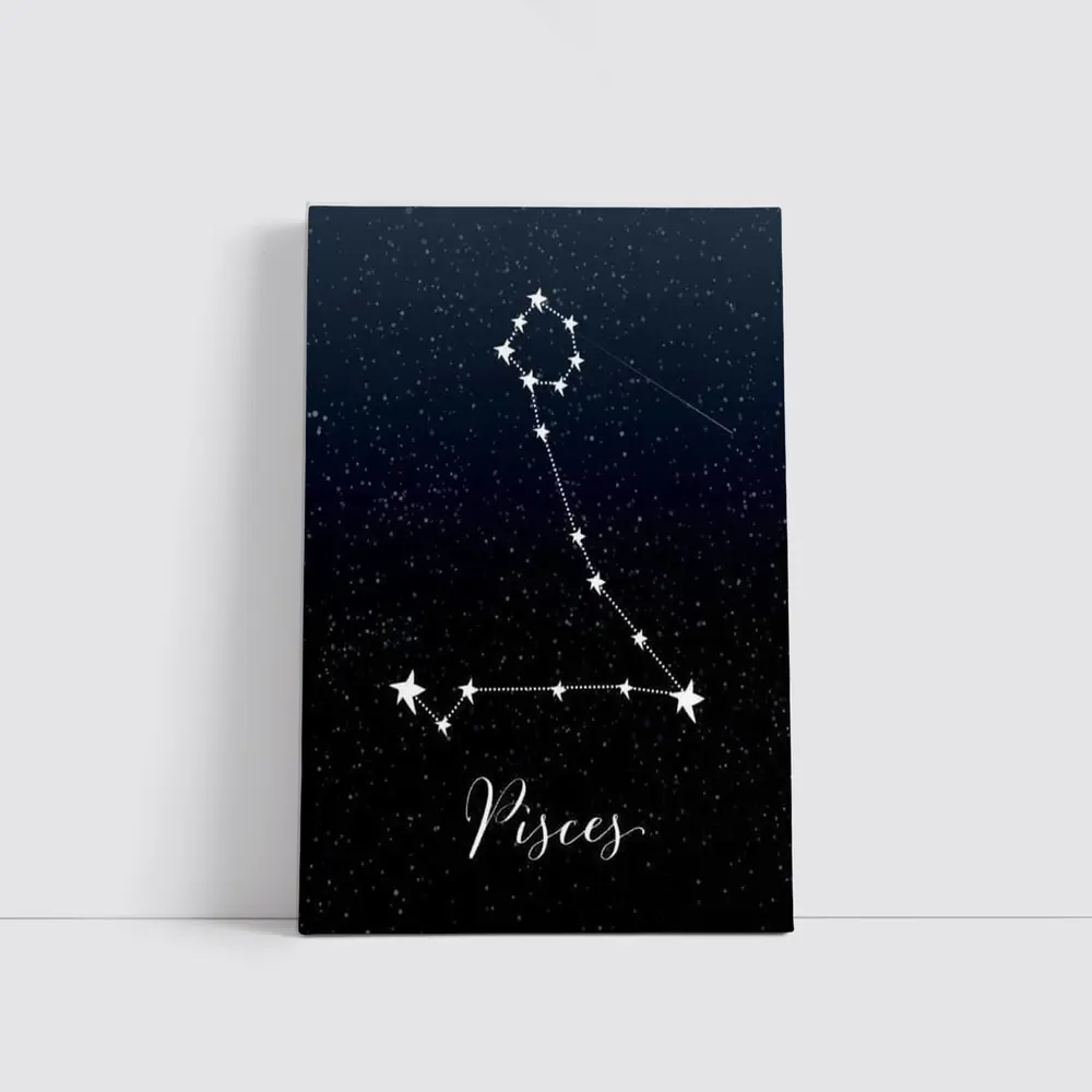 Pisces Constellation Stars Dark Night Sky – Wall Art