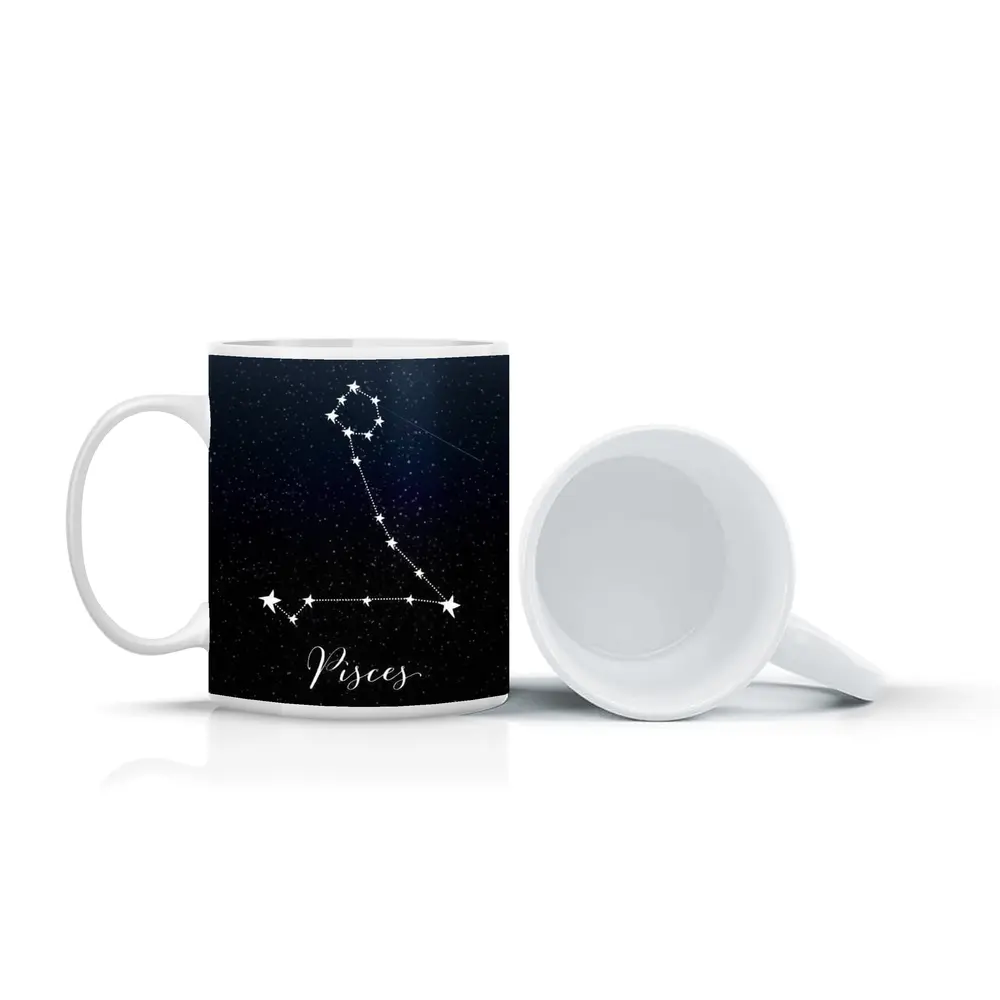 Pisces Constellation Stars Dark Night Sky – Mugs