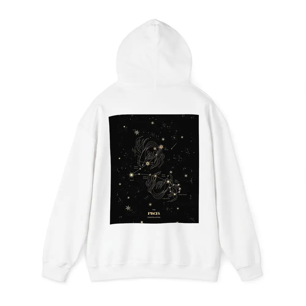 Pisces Constellation Gold Stars Dark Sky – Hoodies