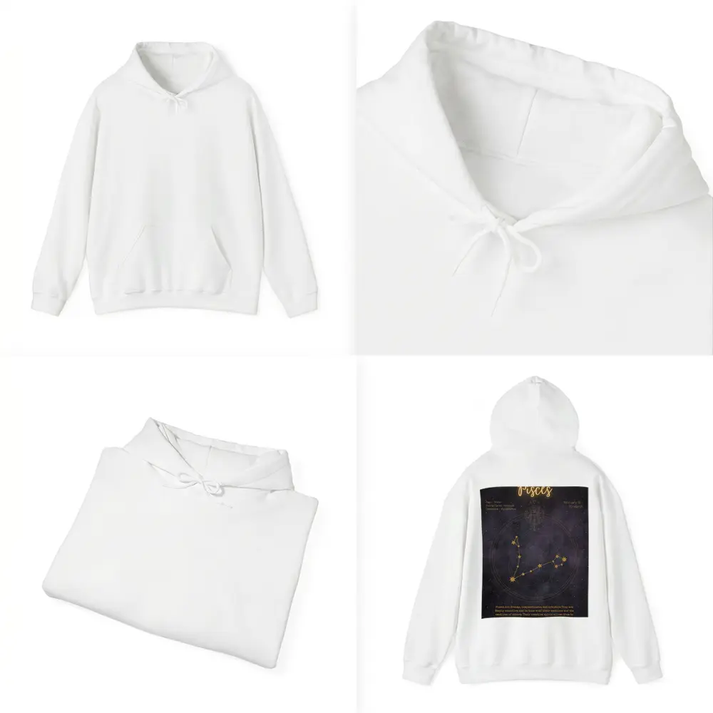 Pisces Constellation Gold Star Night Sky – Hoodies