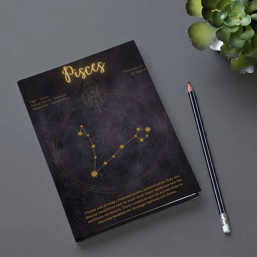 Pisces Constellation Gold Star Night Sky – Notebooks