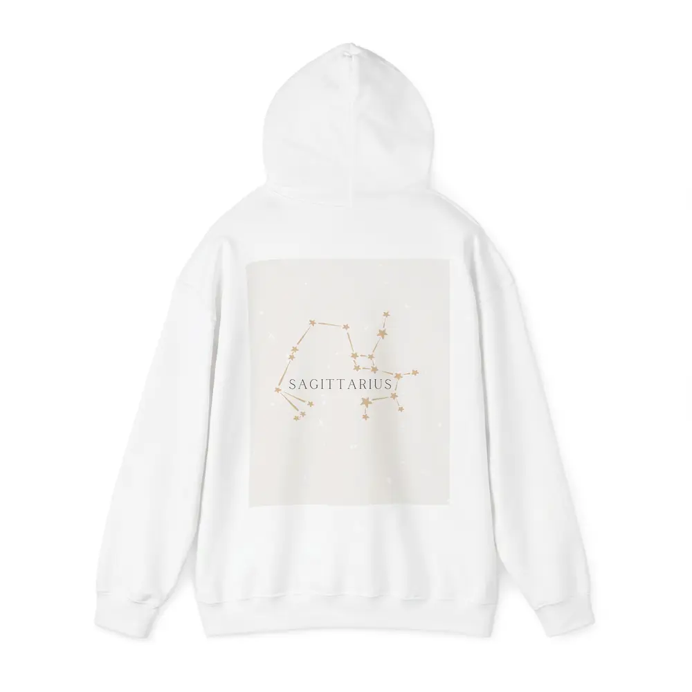 Sagittarius Constellation Star Map Beige Art – Hoodies
