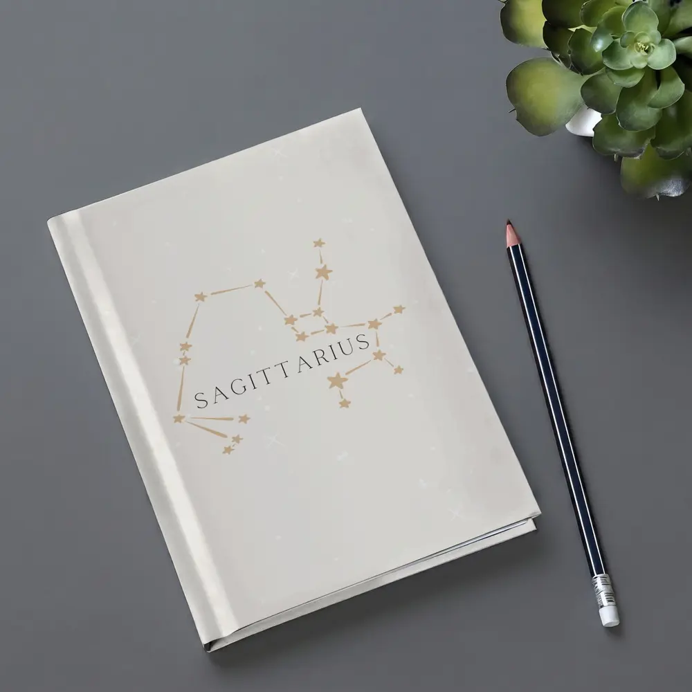 Sagittarius Constellation Star Map Beige Art – Notebooks